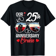 25Th Wedding Anniversary Cruise Vacation Husband Wife Couple T-Shirt