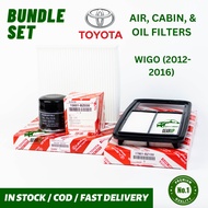 GEAR UP BUNDLE AIR, CABIN, & OIL FILTERS for TOYOTA WIGO (2012-2016) (88568-BZ060/17801-BZ100/