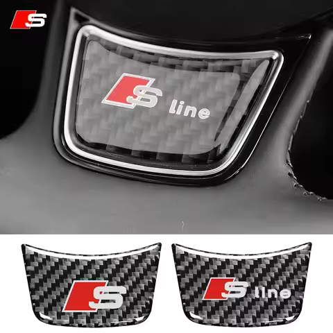 Auto Steering Wheel Sticker for Audi Sline RS S3 A7 A1 A5 A4 A3 B7 Q7 TT A6 Q5 B8 Q3 80 R8 A8 C7 B5 