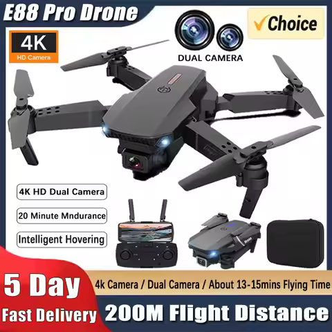 E88pro Drone Professional Dron Optical Flow 4k Dual Camera Aerial Photography Four Axis Aircraft RC 