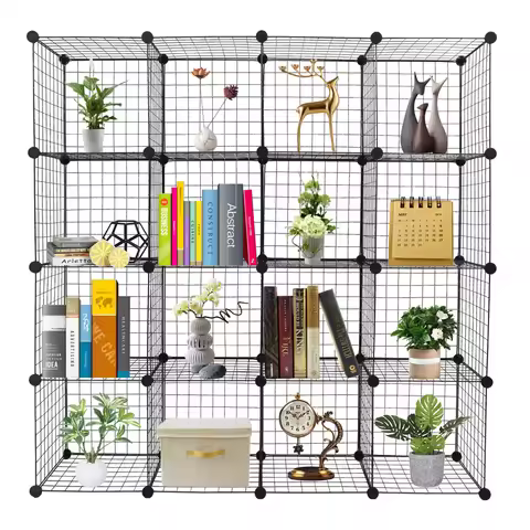 Storage Storage Shelves Wire Cube Storage Origami Shelves Metal Grid Multifunction Shelving Unit Mod