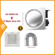 AireGard AS-9020 D1 / AS9020D1 Air Ventilation Exhaust Fan Silent Series (ROUND) (SILVER) 110CFM 4 -