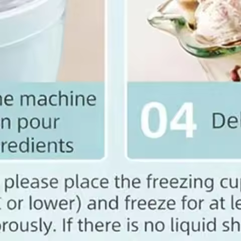 Mini Gelato Machine Just 15 Minutes Personal Gelato & Sorbet Machine One-Touch for Homemade Frozen T