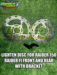LIGHTEN DISC FOR RAIDER 150 / RAIDER FI FRONT AND REAR WITH BRACKET