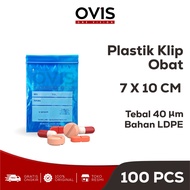 Pharmacy Medicine Clip Plastic 7x10 cm 8.7x13 cm 10x15 cm Ziplock Zipper Bag biru Contents 100 Pcs
