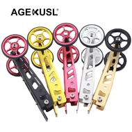 AGEKUSL Bike Easywheels Easy Roller For Birdy 2/3/P40 Series RHINE Folding Bicycle With Water Bottle Cage
