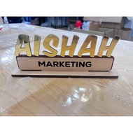 UKIRAN NAMA MEJA saiz 25x13cm