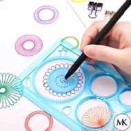 MK Painting Multi-function Interesting Puzzle Spirograph Children Drawing Plastic Ruler Improve Star