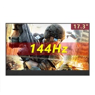 จอเกมมิ่ง 17.3นิ้ว120Hz 144Hz จอภาพแบบพกพา1080P HDR IPS แผงกระจกขยายสำหรับ PS4 PS5สวิทช์ XBOX Raspberry Gaming Monitor จอเกมมิ่ง As the picture 17.3 120Hz