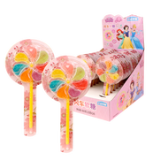 Disney Princess Leda Food Colorful Windmill Soft Candy 25g/lolly Stick Fruit Flavor Candy Snacks fro
