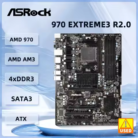 Socket AM3/AM3+ Motherboard ASRock 970 EXTREME3 DDR3 32GB AMD 970 Motherboard SATA III PCI-E 2.0 USB