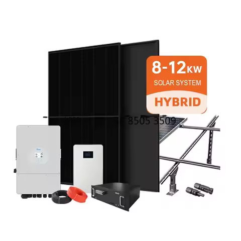 Custom Solar Complete 8Kw 10Kw 12kw 15kw Hybrid on Off Grid Solar Panel System Lithium Battery Energ