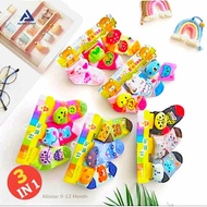 Baby doll socks, 3 pairs of newborn baby supplies stokin baby newborn stokin baby newborn 0-3 month 