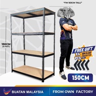 🐘 HYPERACK™️ Livin Rack Adjustable 4 Tier Metal Boltless Rack Rak Besi Bertingkat Rak Dapur Rack She