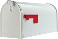 Gibraltar Mailboxes E1100WAM Elite Post-Mount Mailbox, Medium, White Steel - Quantity 1