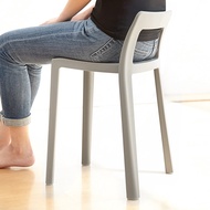 日本岩谷Iwatani ENOTS輕量一體可疊式短背椅凳-座高40.5cm-2色-灰