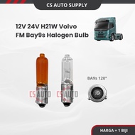 12V 24V H21W White Yellow Cover Bay9s Halogen Bulb Volvo FM Signal Light Lamp