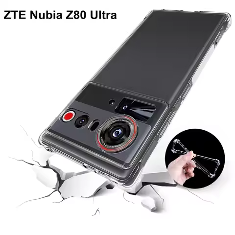 For ZTE Nubia Z80 Ultra NX741J Case Air Cushion Shockproof Airbag Clear Silicone TPU Back Cover Soft