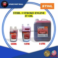 STIHL TWO STROKE ENGINE 2T OIL 500ML 1L 5L MINYAK PELINCIR LUBRICANT OUTBOARD MARINE CHAIN SAW BRUSH CUTTER MOTOR OIL