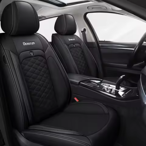 Universal Leather Car Seat Covers for Nissan Qashqai J10 Almera N16 Note X-trail T31 Patrol Y61 Juke
