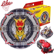 Laike Beyblade B192 Greatest Raphael Over High Xtend DB Dynamite Battle with B184 Blue LR Launcher Beylauncher Box Set Kids Beyblade Toys