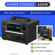 Β·YN30 600W Portable Power Station 576Wh LiFePO4 Pure Sine Wave 220V AC Output for Camping and Emerge