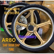 RIM AR80 DEPAN BELAKANG SIAP TAYAR DAN TUBE FULL SET PNP EX5DREAM