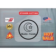 Sticker Muslim friendly Door Sign Sticker Shop Vinyl Sticker sticker sign Muslim friendly Sign Stick