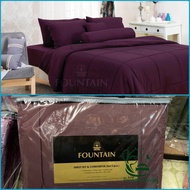 FOUNTAIN ชุดผ้าปู (ไม่มีผ้านวม) ผ้าปู ที่นอน FTC สีพื้น Purple PINK Violet ม่วง ชมพู ขนาด 3.5 5 6ฟุต