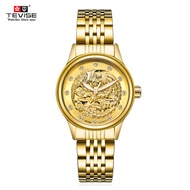 Swiss tevise dragon and Phoenix watch automatic mechanical watch mens and womens watch waterproof co