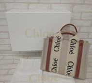 Chloe woody 小托特包米色盒子帶收納袋
