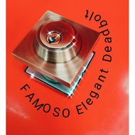 FAMOSO- ISO 9001 Italian Design -Heavy Duty Elegant High Class Deadbolt Single Cylinder Entrance Loc