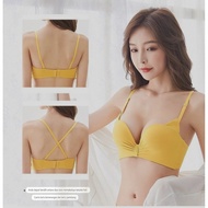 V_2111 Bra Wanita Puah Up Seamless Bra Medium Foam Underwire Bra, 1 pc and 3 pcs | Size 34-38 Cup B 