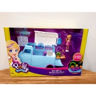 Polly Pocket® Glamping Van, mini doll play set, find hidden tiny world, polly pocket blue mini car