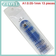 ZTOYL 0.05-1 mét Độ dày nhựa Metric Filler feeler đo
