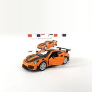 Bburago 1:64 Model Car Porsche 911 GT2 RS Open Doors Alloy Die-Cast Vehicle -Orange