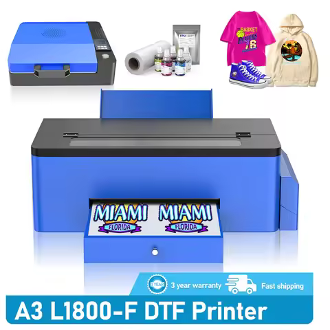 DTF Printer A3 L1800 DTF Transfer Printer with White Ink Circulation DTF T-shirt Printing Machine fo