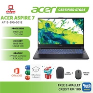 ACER ASPIRE 7 A715-59G-501E LAPTOP ( C5-210H, 16GB RAM, 512GB SSD, RTX3050_6GB,15.6'' FHD 144Hz, BLA
