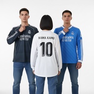 Long Sleeve Jersey Rl Mdrd Home Away 3rd 2025 2026 LongSleeve Fans Long Sleeve Football Shirt White 