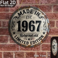 CIFbuy Retro 8x8 Inch Vintage Tin Sign Farmhouse Wall Art Man Cave Pub Decor 60th Birthday Gift