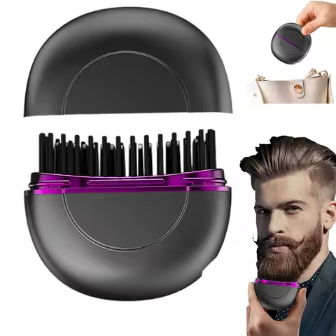 Mini Beard Straightener Wireless Hair Straightener Comb Electric Hair Brushes Lightweight Hair Strai