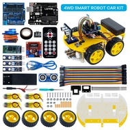 LAFVIN สำหรับ Arduino รถหุ่นยนต์โครงการเขียนโปรแกรม R3 UNO ชุดหุ่นยนต์4WD