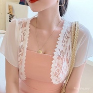 Plus size Women Bolero blazer White Black Short Sleeve Shrugs Lace Bolero filipiniana outerware card