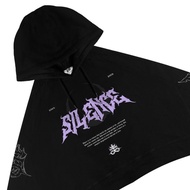 Grdt Silence Hoodie Oversize Crop Top Black