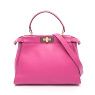 【สินค้ามือสอง】 เฟนดี้ FENDI กระเป๋าถือ Peekaboo Regular 2WAY 8BN290 สีชมพู หนัง Peekaboo Medium สำหร