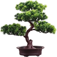 Artificial Bonsai Tree 12'' Fake Bonsai Tree, Desk Bonsai Plant Fake Tree Potted Plants Artificial D