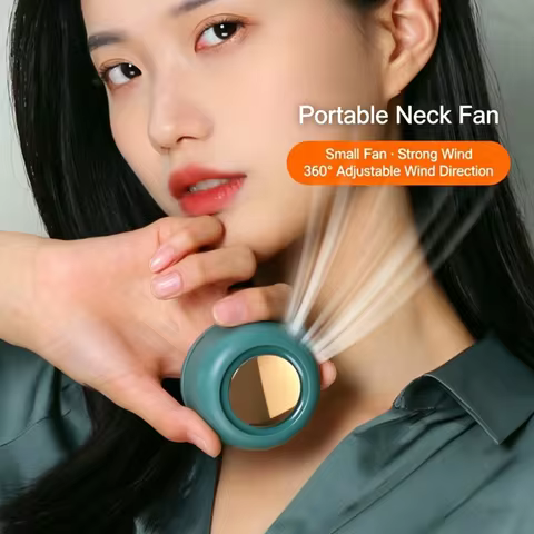 New charging small fan hanging waist outdoor mini fan small bladeless desktop handheld fan clip wais