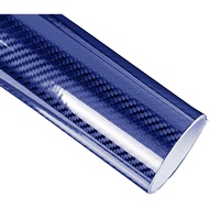 6D Glossy Carbon Fiber Vinyl Wrap Roll - 1FT x 10FT Self Adhesive Car Wrap Film with No Bubble Air R