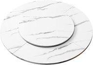 YUGXTH Large Round Foldable Table Top Extender, 4-Point Foldable Round TableTop with Rotating Disc,