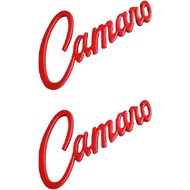 2Pcs Camaro Emblems 3D Metal Car Badge Sticker Letter Nameplate Replacement for Camaro SS ZL1 Z28-(R